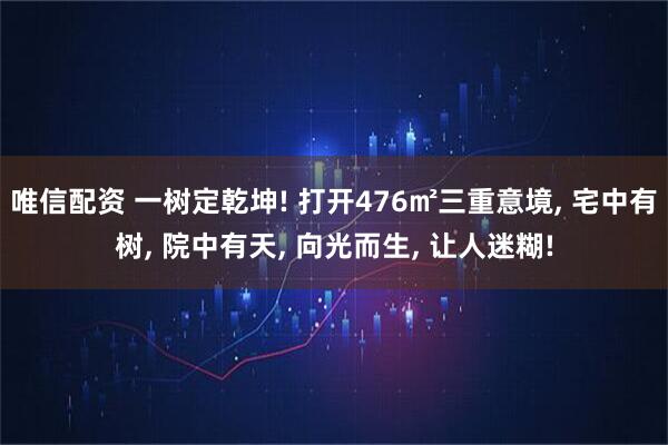 唯信配资 一树定乾坤! 打开476㎡三重意境, 宅中有树, 院中有天, 向光而生, 让人迷糊!
