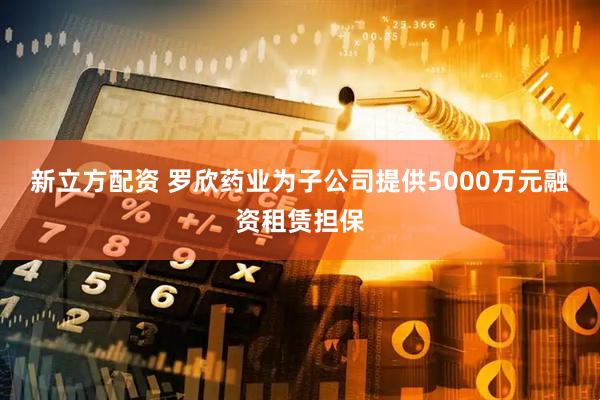 新立方配资 罗欣药业为子公司提供5000万元融资租赁担保