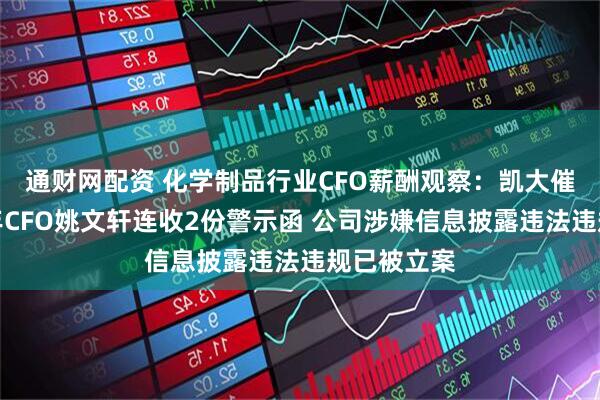 通财网配资 化学制品行业CFO薪酬观察：凯大催化上市次年CFO姚文轩连收2份警示函 公司涉嫌信息披露违法违规已被立案